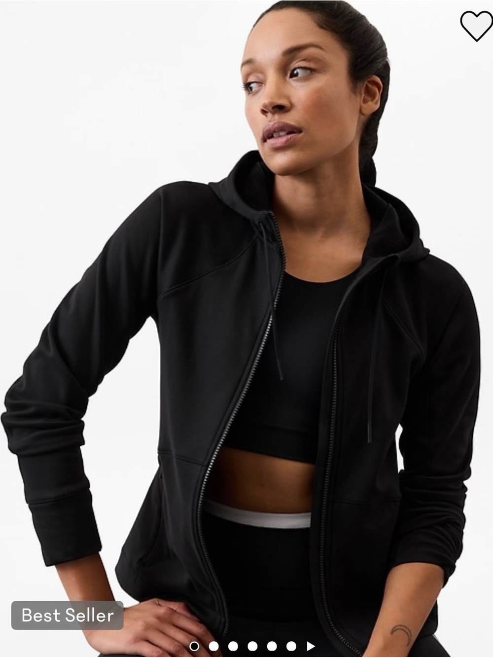 XL ATHLEA Unstoppable Fleece Lined Full Zip Jacket in Black